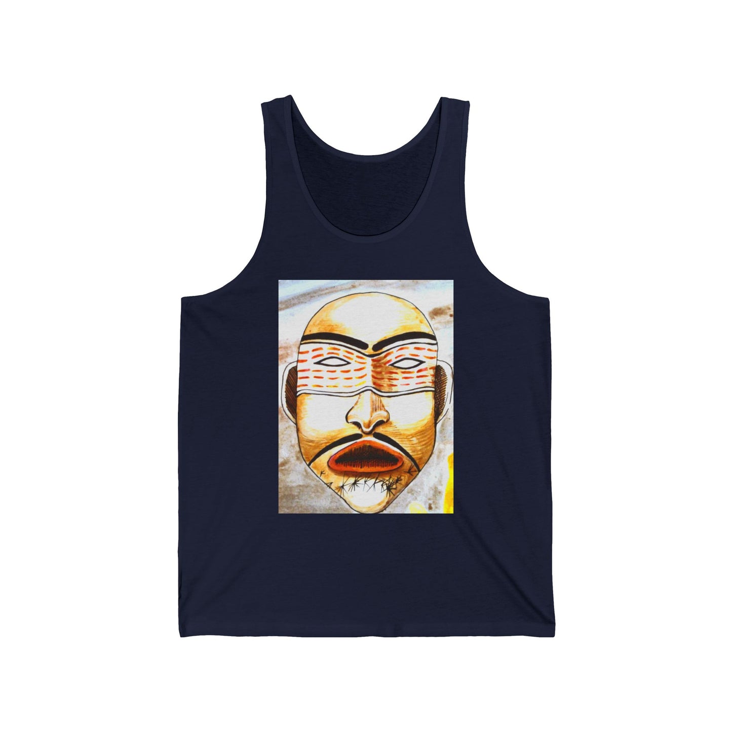 Tribal Mask & Crossed Arrows Graphic Tank Top