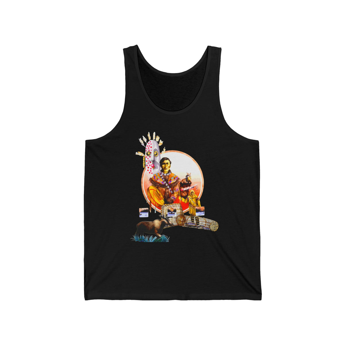 Athapaskan Tank Top — Western Cowgirl Art Tank with Arrow Back Design