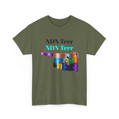 NDN Terr Oklahoma Map Tee — Native Pride Graphic T-Shirt with Arrows