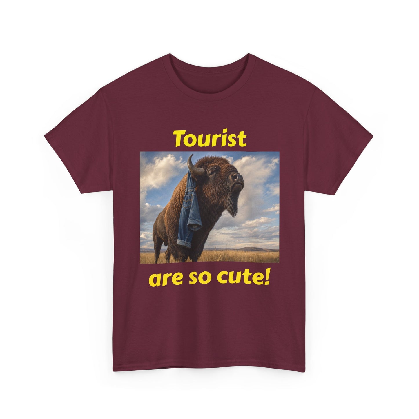 Tourist Are So Cute! T-Shirt — Funny Bison Photo Tee