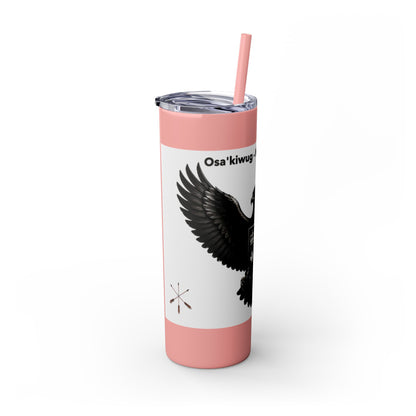 Sac Fox Skinny Tumbler with Straw, 20oz