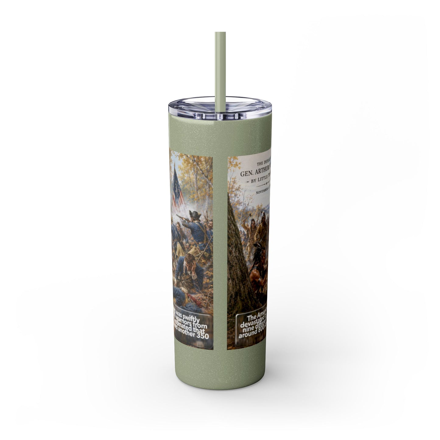 Miami Tribe Historical Skinny Tumbler 20oz — Native American Heritage Travel Cup