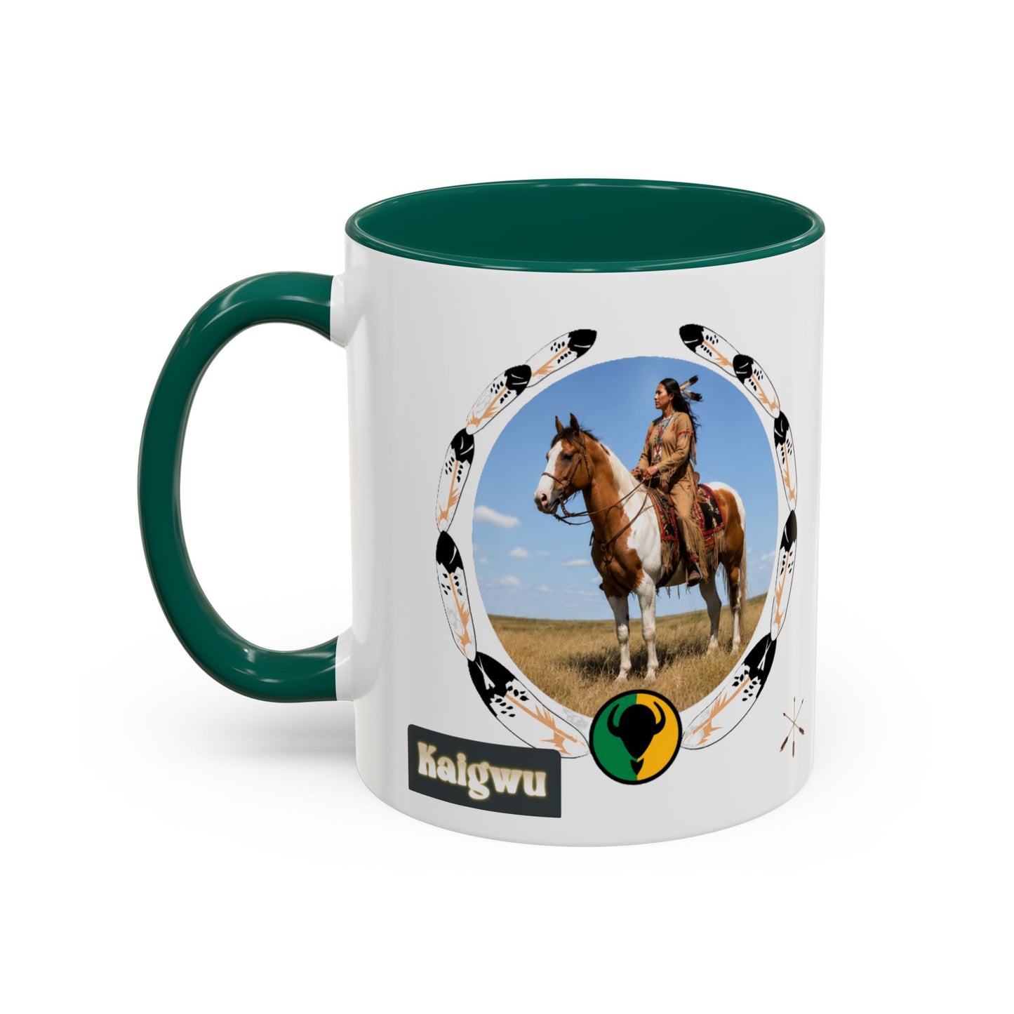 Kiowa Native Horse Photo Mug — Western Indigenous Pride Coffee Cup (11oz/15oz)