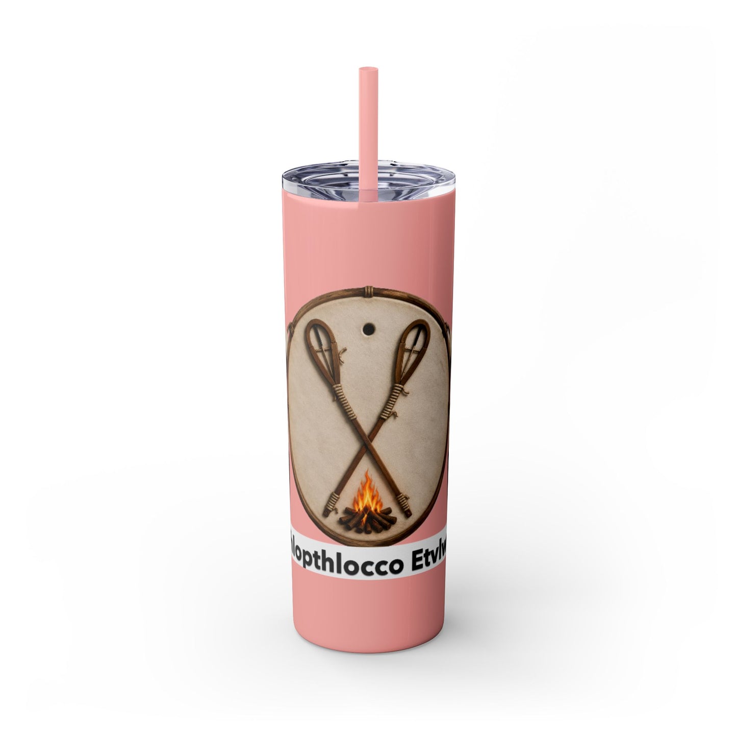 Thlopthlocco Skinny Tumbler with Straw, 20oz
