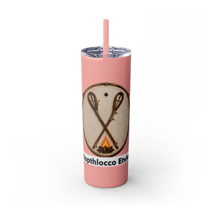 Thlopthlocco Skinny Tumbler with Straw, 20oz