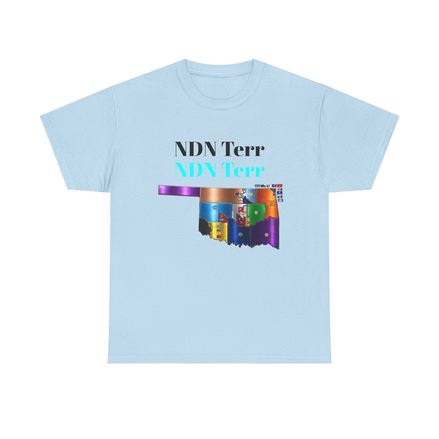 NDN Terr Oklahoma Map Tee — Native Pride Graphic T-Shirt with Arrows