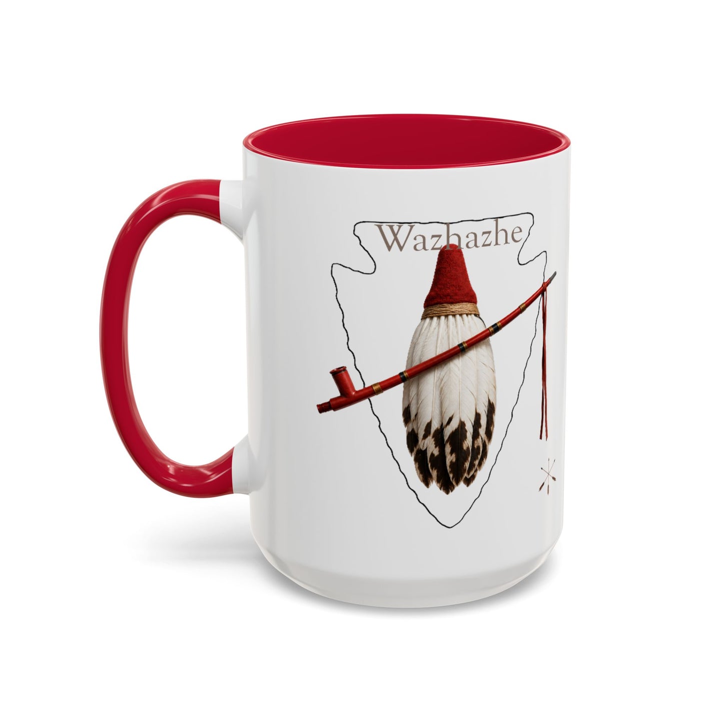 Osage Wazhazhe Tribal Feather Mug (11oz & 15oz) — Native-Inspired Coffee Cup