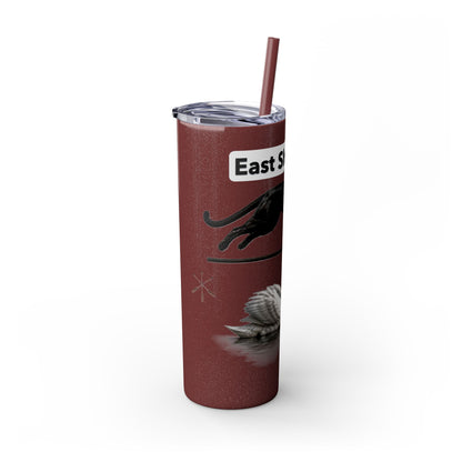 Shawnee East Skinny 20oz Tumbler with Straw — East Shawano River Swan & Otter Design
