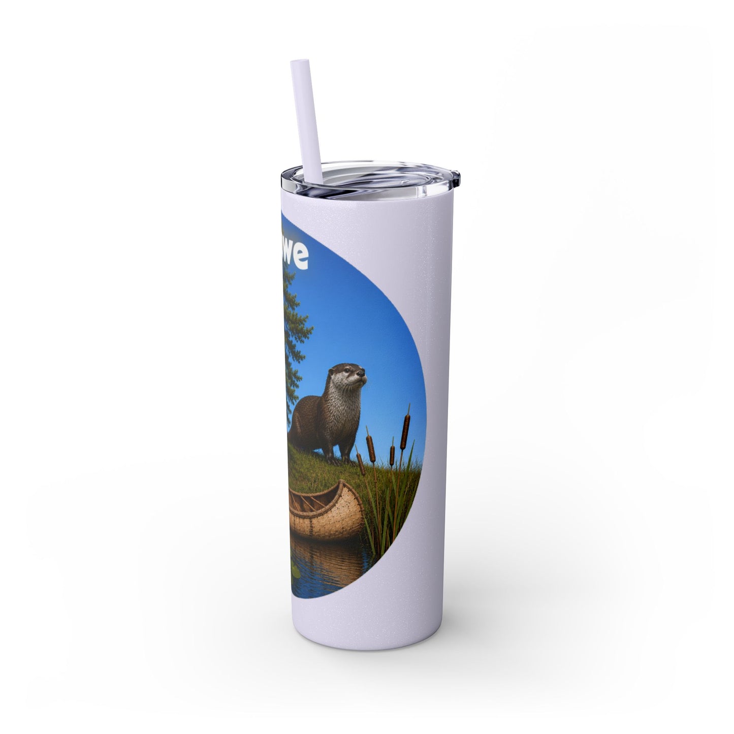 Ottawa Adawe Canoe Skinny Tumbler — 20oz Insulated Travel Cup with Straw