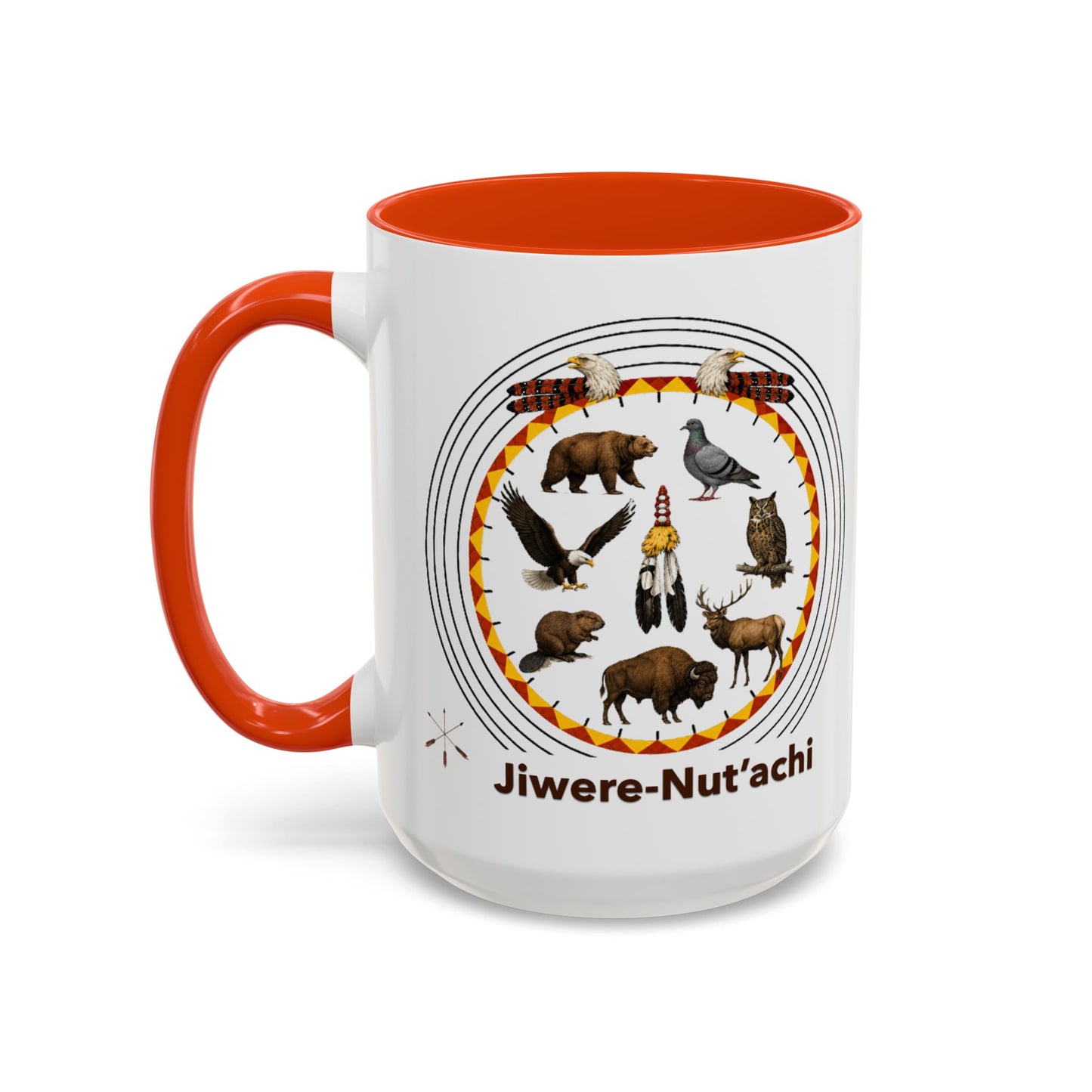 Otoe Missouria Native Animal Circle Mug – 'Jiwere-Nut'achi' Illustrated Coffee Cup (11oz/15oz)