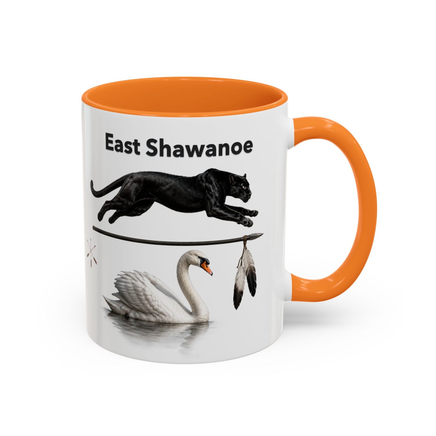 Shawnee East Shawanoe Mascot Panther & Swan Coffee Mug (11oz/15oz)