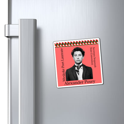 Alexander Posey Historical Portrait Magnet — Mvskoke Poet Laureate & Secretary, Sequoyah State Convention