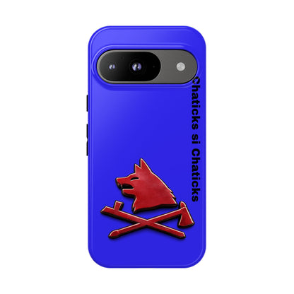 Pawnee Phone Case — Blue 'Chaticks si Chaticks' Wolf Logo Tough Case