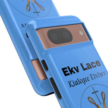 Kialegee Protective Phone Case — Custom 'Ekv Lace' Cross & Campfire Design