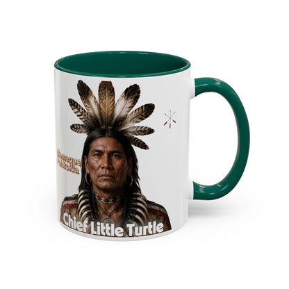 Miami Ceramic Mug — 'Chief Little Turtle' Native Warrior Portrait (11oz & 15oz)