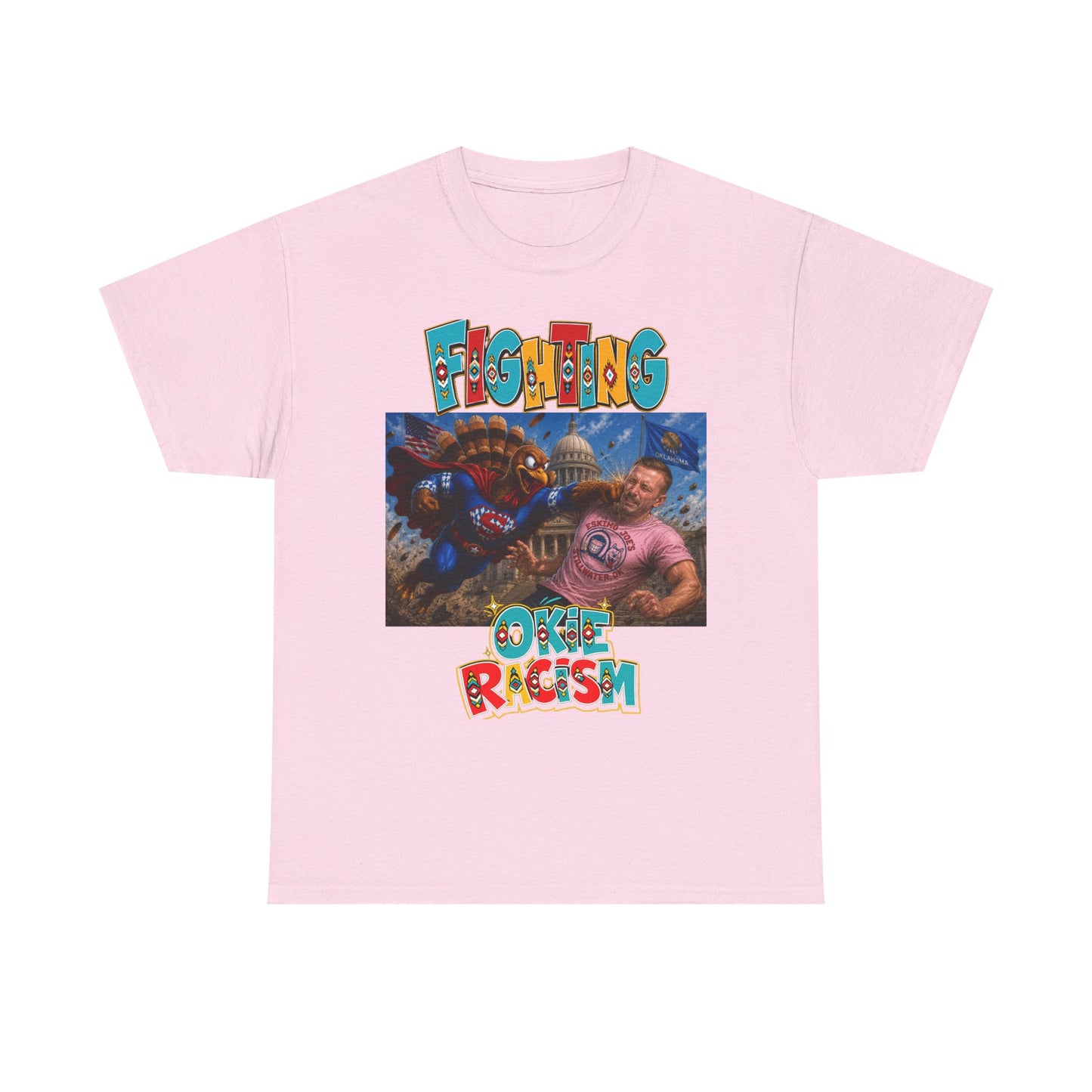 Turkey Fighting Racism Graphic Tee — Bold Retro Photo Design