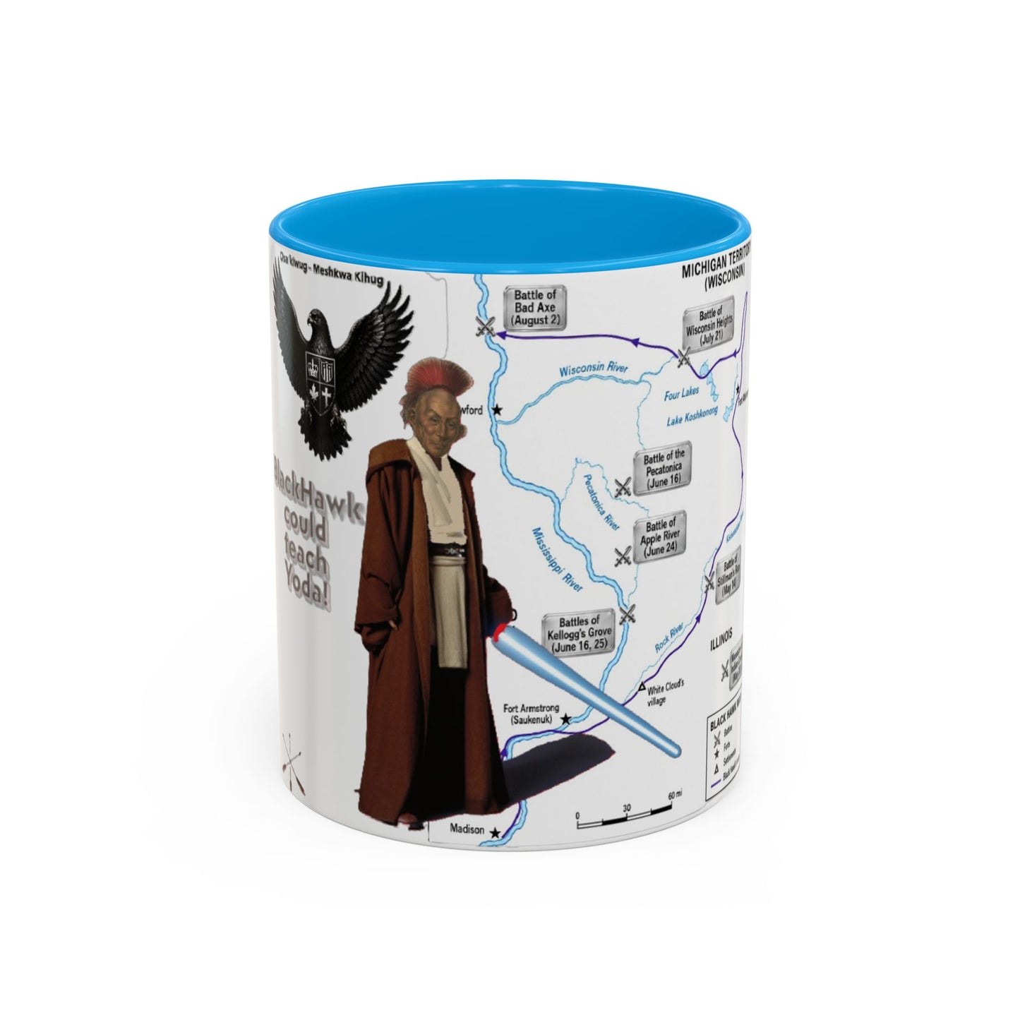 Blackhawk Map Mug — Obi-Wan Kenobi Illustrated Coffee Cup (11oz/15oz)