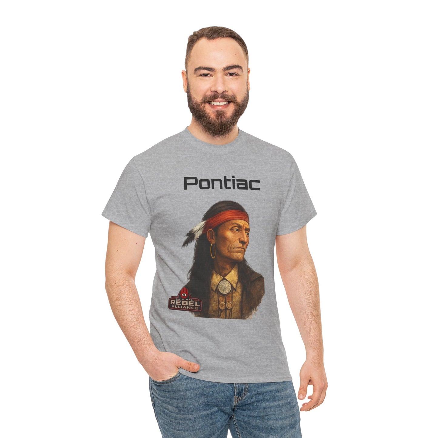 Pontiac Portrait T‑Shirt — Native Chief Graphic Tee