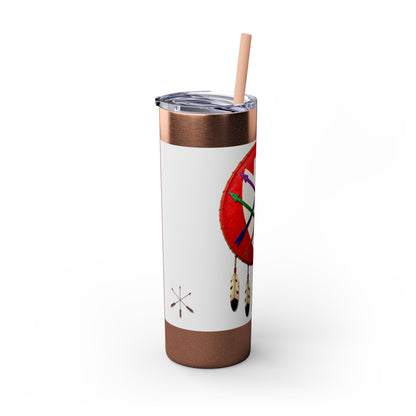 Peoria 20oz Skinny Tumbler with Dreamcatcher Shield Design