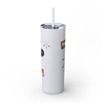 Shawnee Absentee Skinny Tumbler with Straw, 20oz