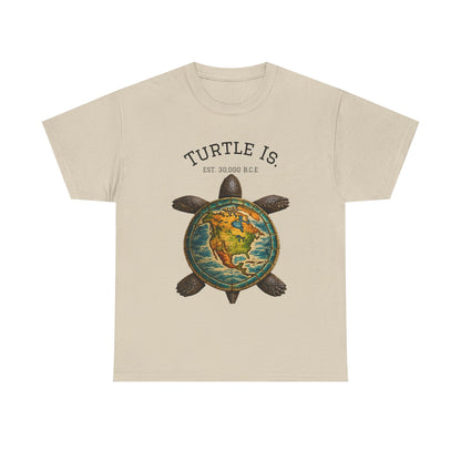 Turtle Globe Graphic Tee — "Turtle Is" Vintage Earth Turtle T-Shirt