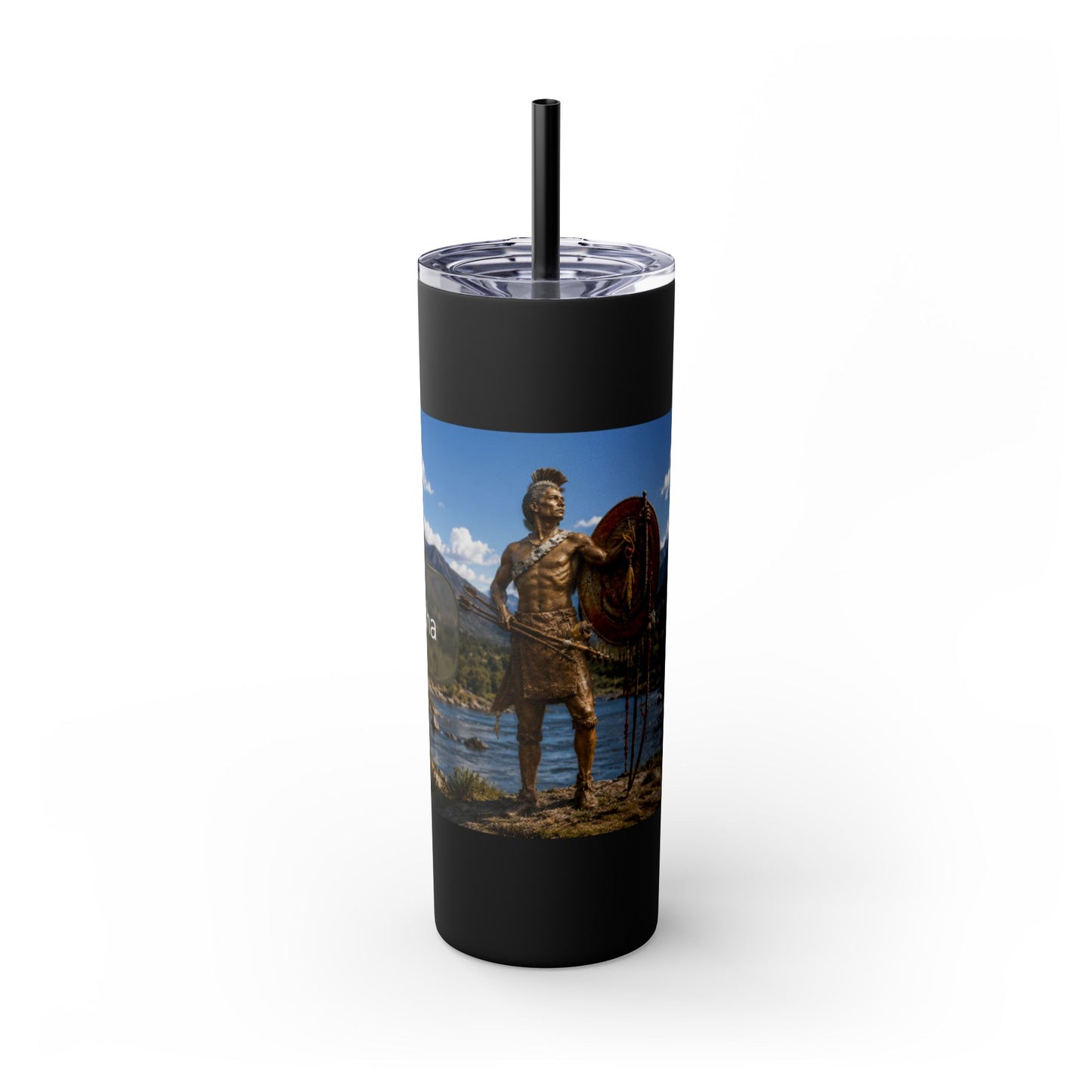 Chickasaw Skinny Tumbler with Straw, 20oz