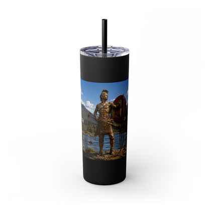 Chickasaw Skinny Tumbler with Straw, 20oz