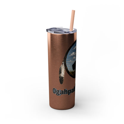 Quapaw Buffalo Skinny Tumbler 20oz — Ogahpahka Design