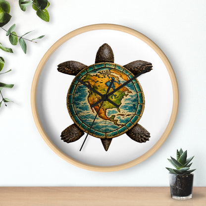 Turtle Globe Wall Clock — Nautical Coastal Decor for Ocean Lovers