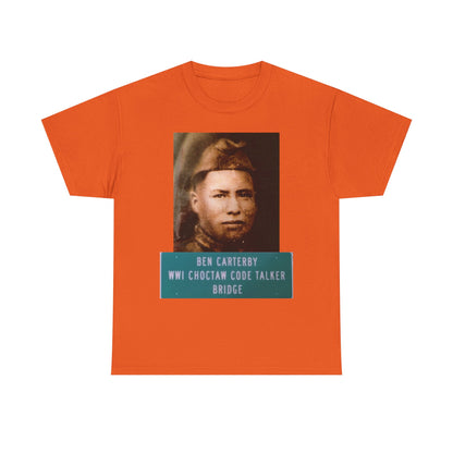 Ben Carterby Choctaw Code Talker T-Shirt — WWII Native American Veteran Tribute