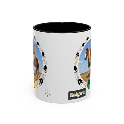Kiowa Native Horse Photo Mug — Western Indigenous Pride Coffee Cup (11oz/15oz)