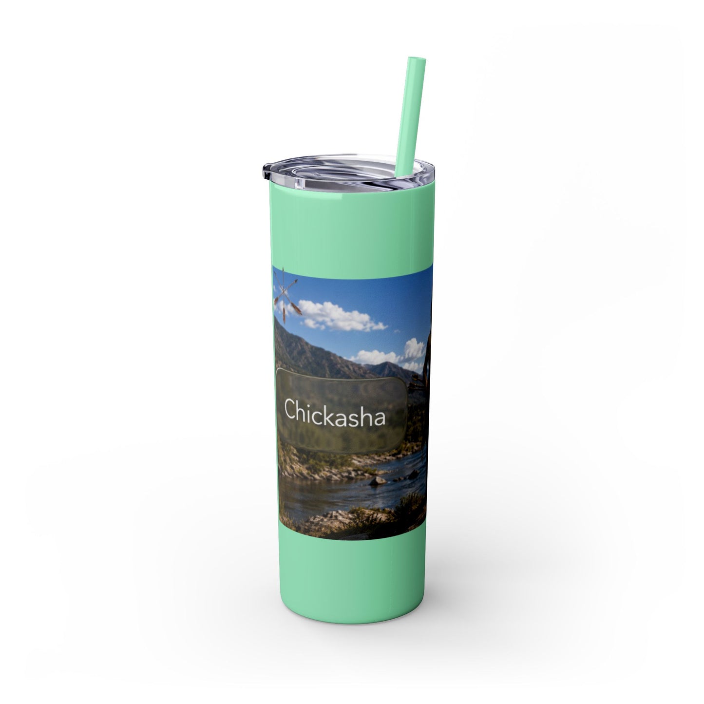 Chickasaw Skinny Tumbler with Straw, 20oz