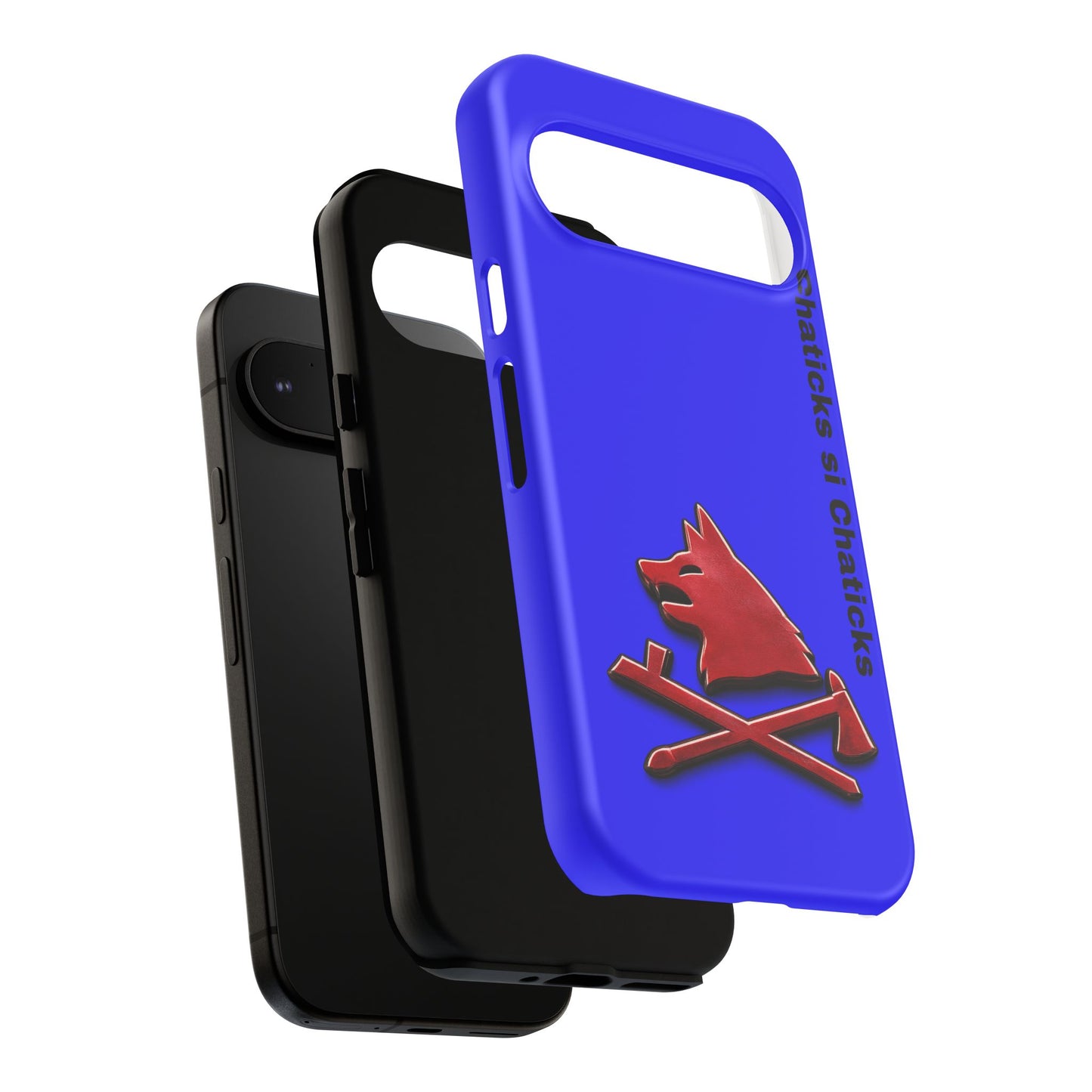 Pawnee Phone Case — Blue 'Chaticks si Chaticks' Wolf Logo Tough Case