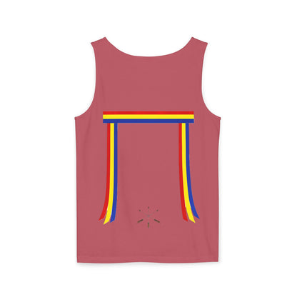 Blue Ribbon Shirt inpired Tank Top — Minimal Rainbow Ribbon Graphic