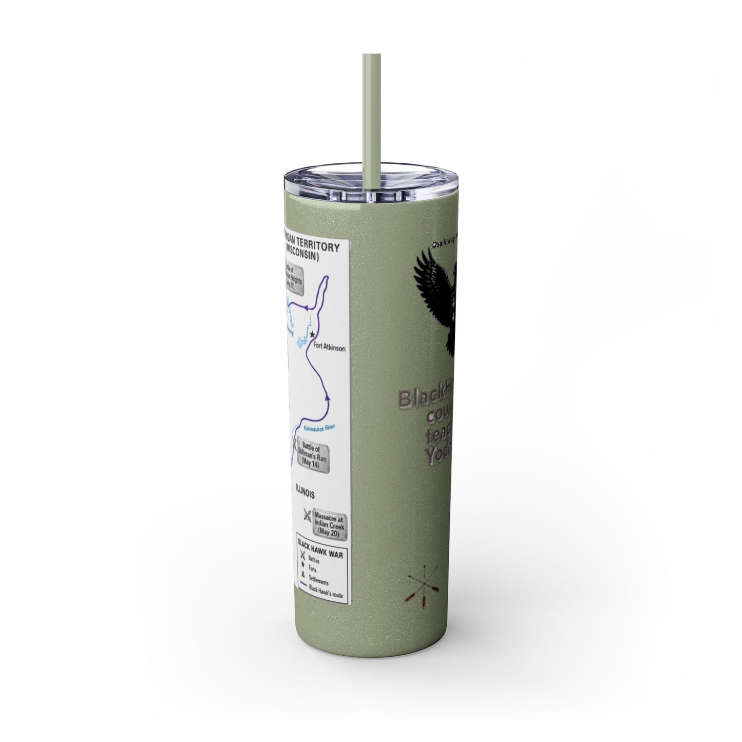 Blackhawk Skinny Tumbler 20oz – "BlackHawk could teach Yoda" Design