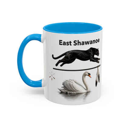 Shawnee East Shawanoe Mascot Panther & Swan Coffee Mug (11oz/15oz)
