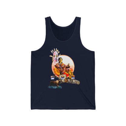 Athapaskan Tank Top — Western Cowgirl Art Tank with Arrow Back Design