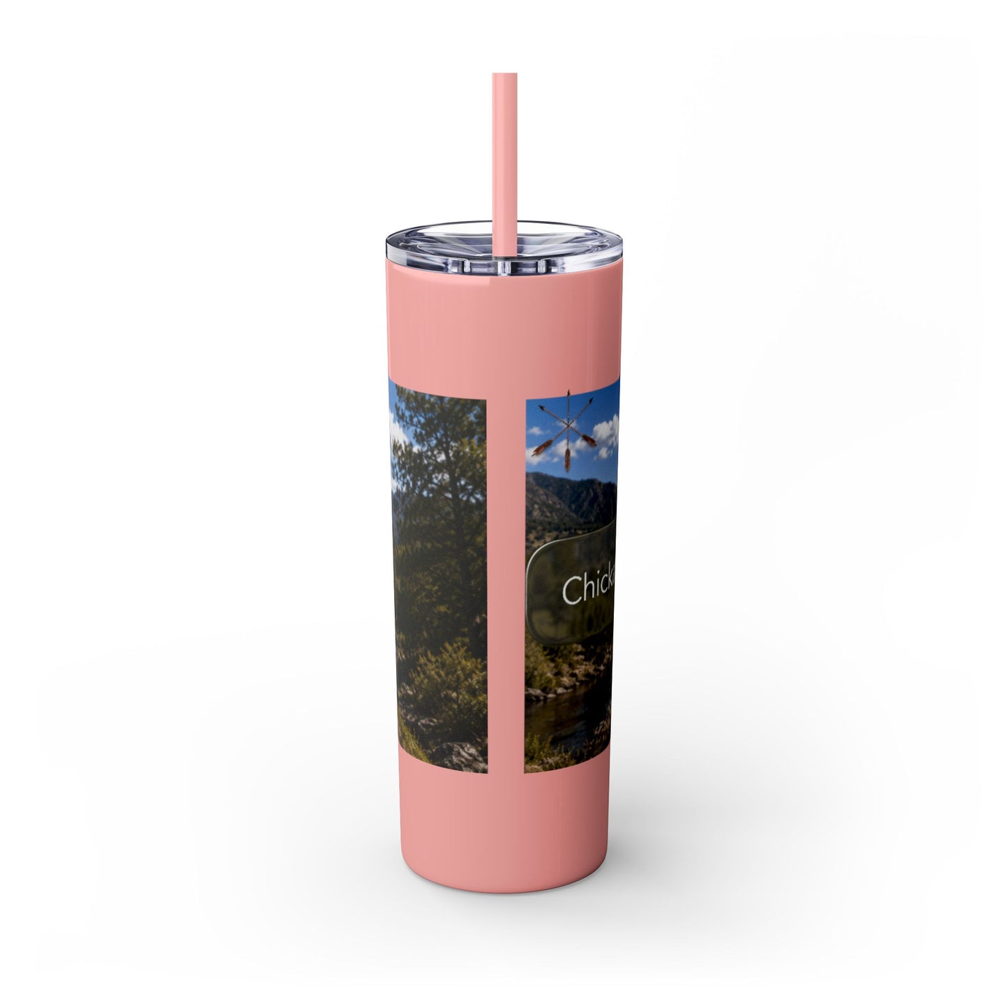 Chickasaw Skinny Tumbler with Straw, 20oz