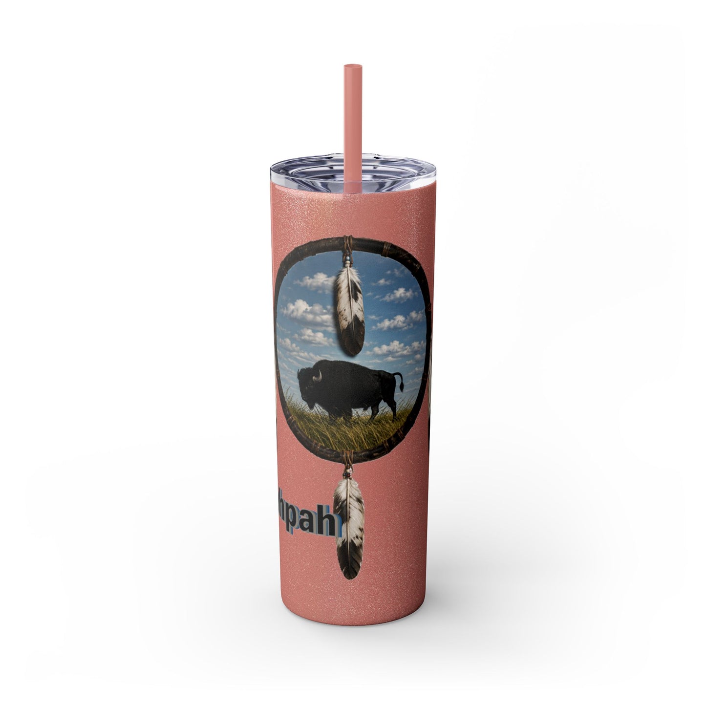 Quapaw Buffalo Skinny Tumbler 20oz — Ogahpahka Design