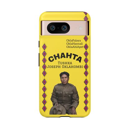 Chahta Tushka Joseph Oklahombi Yellow Phone Case — Native American Tribute Protective Cover