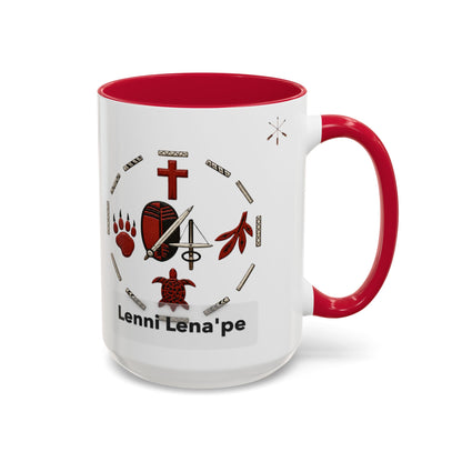 Delaware East Lenni Lenape Tribal Ceramic Mug – Native Symbols Coffee Cup (11oz/15oz)