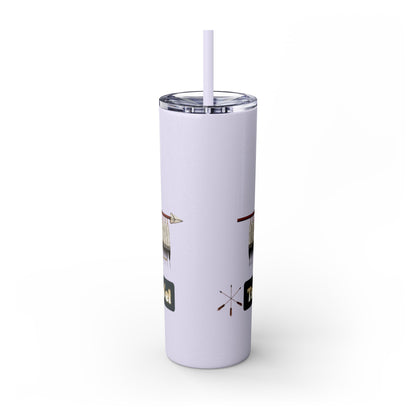 Cheyenne Arapaho 20oz Skinny Tumbler — Native American Shield & Arrows Design (Tsistsistas - Hinono'eitiit)