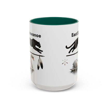 Shawnee East Shawanoe Mascot Panther & Swan Coffee Mug (11oz/15oz)
