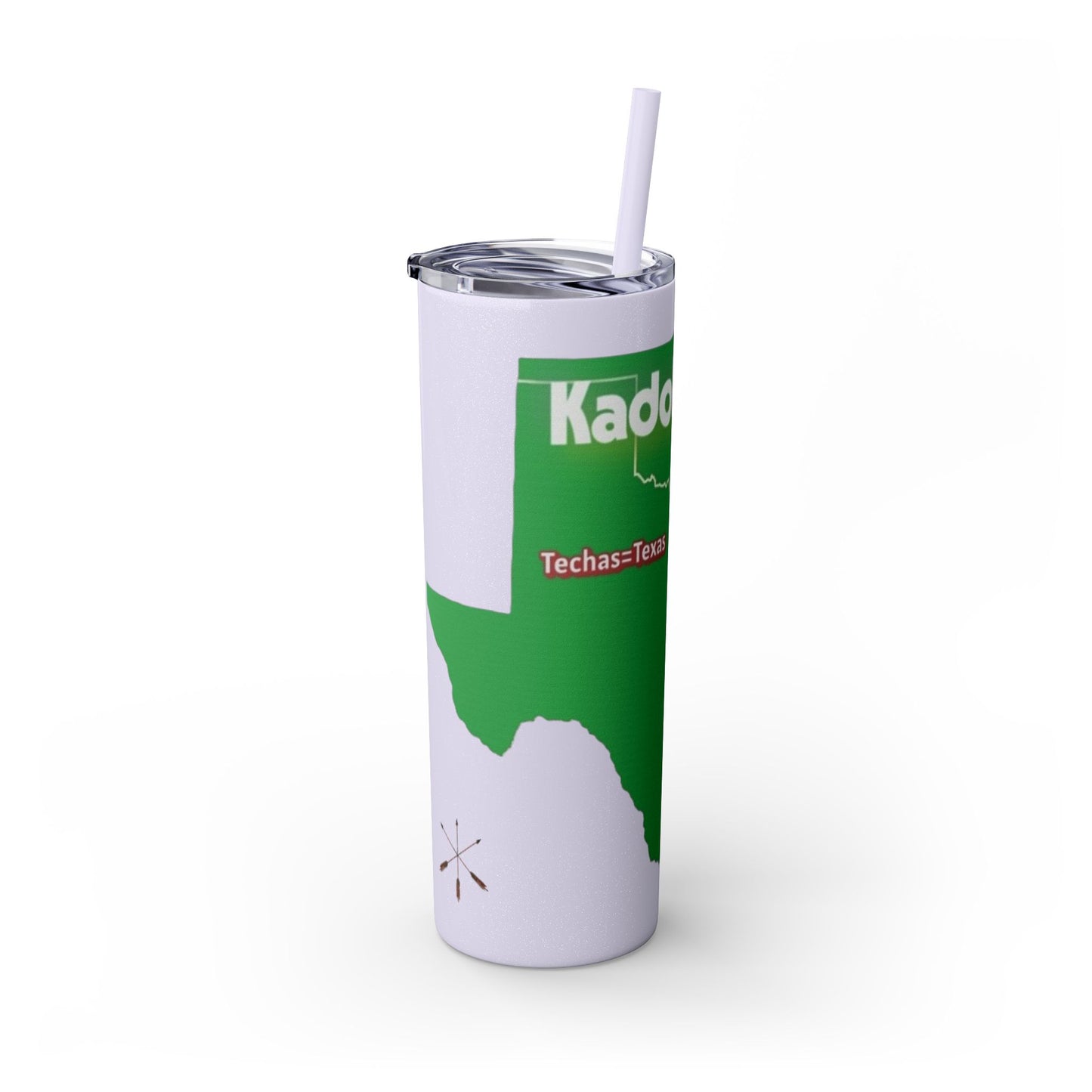 Caddo Kadohadoha Texas Map 20oz Skinny Tumbler with Straw