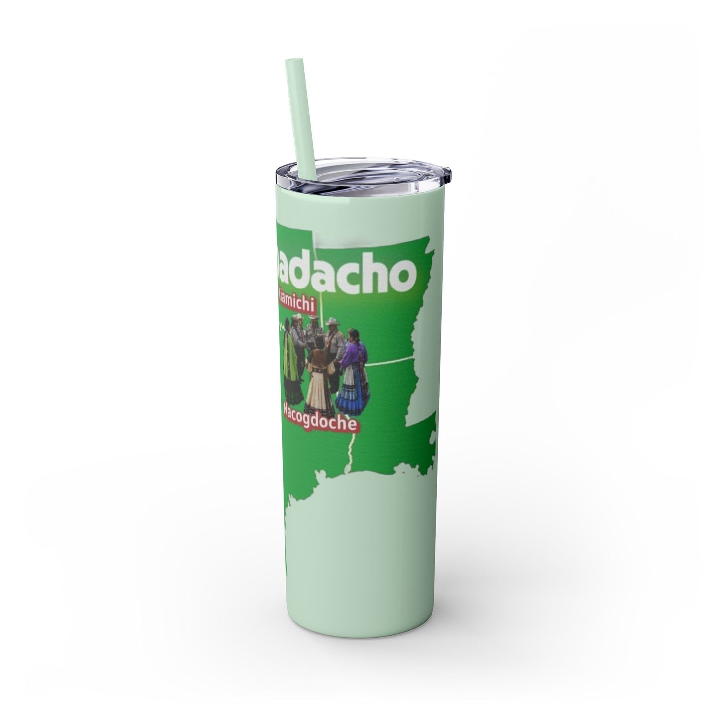 Caddo Kadohadoha Texas Map 20oz Skinny Tumbler with Straw