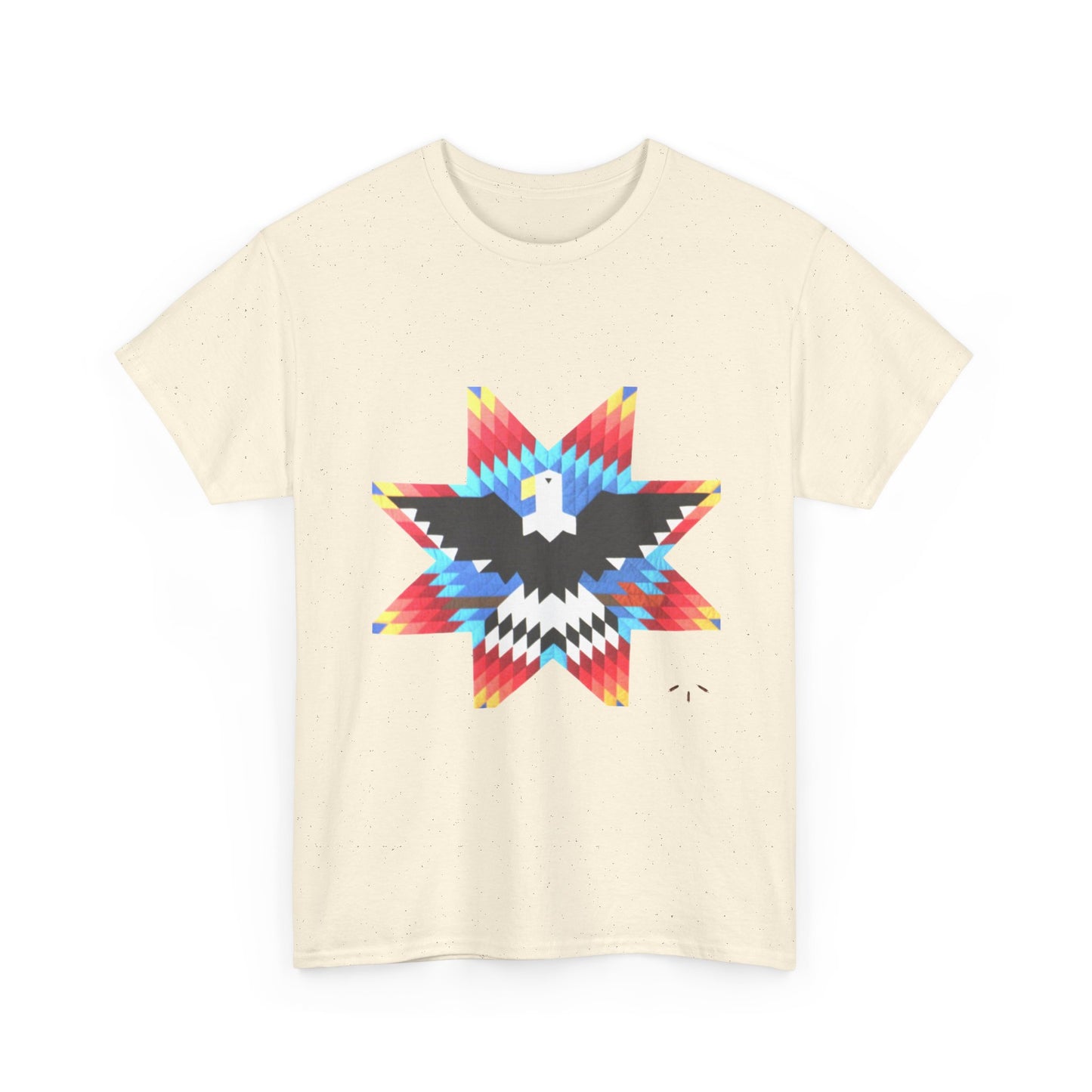 T-Shirt — Colorful Native Star Eagle Graphic Tee (Front Eagle Star, Back Crossed Arrows)