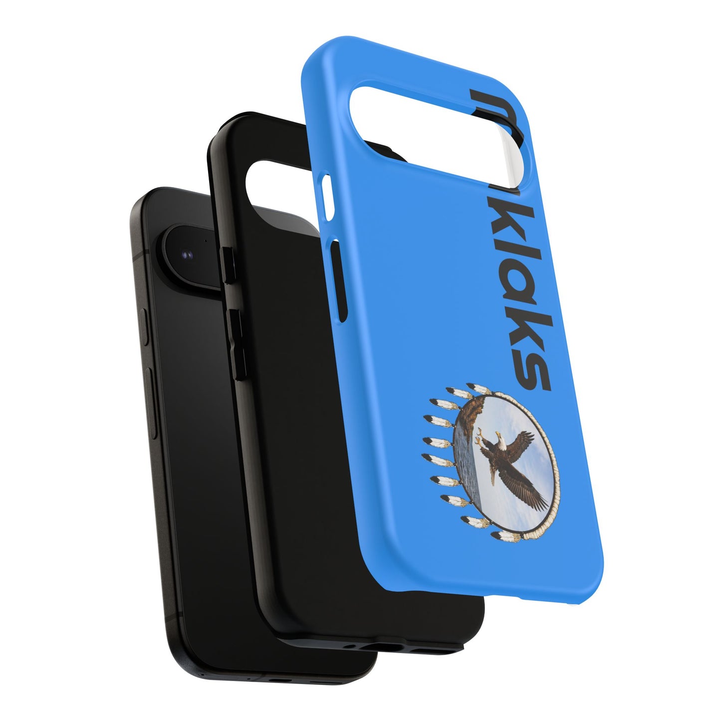 Modoc Blue 'Maklaks' Tough Phone Case with Eagle Drum Design