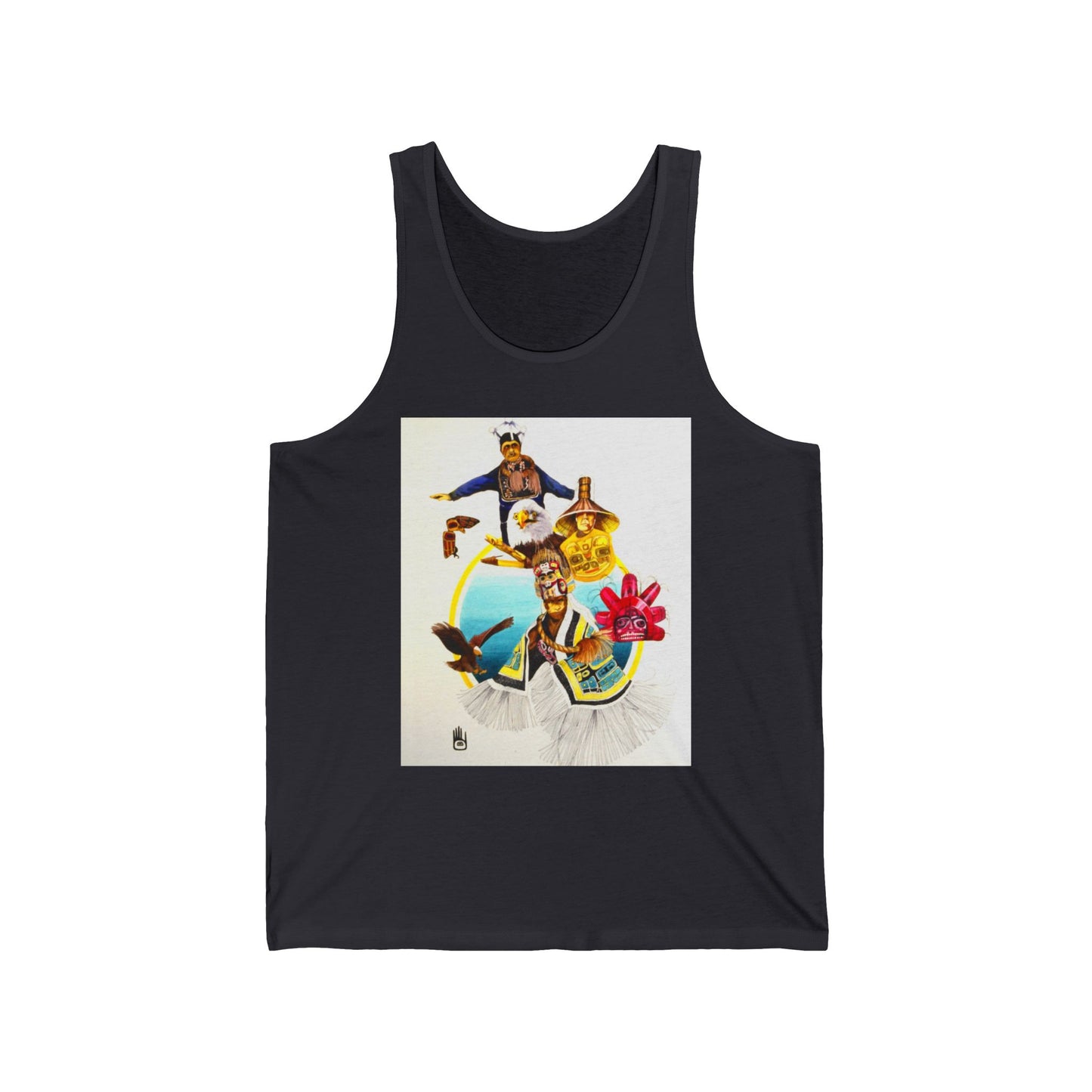 Tlingit Tank Top — Retro Beach Graphic Jersey Tank