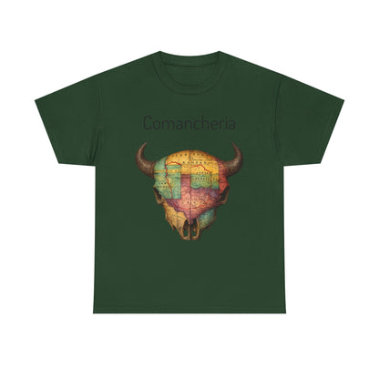 Comancheria Buffalo Skull T-Shirt — Western Map Graphic Tee