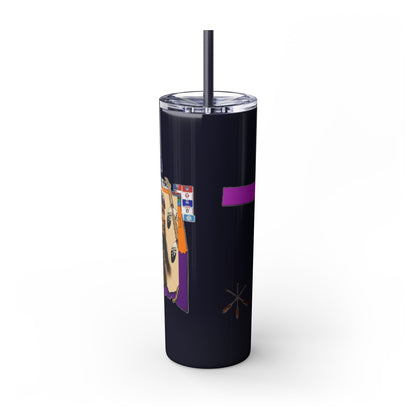 Apache 20oz Skinny Tumbler with Straw — Colorful Retro Design "Naishade"